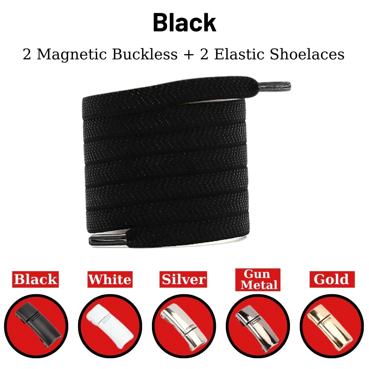 MAGNETIC NO-TIE SHOELACES