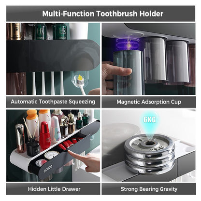 Magnetic Adsorption Toothbrush Holder