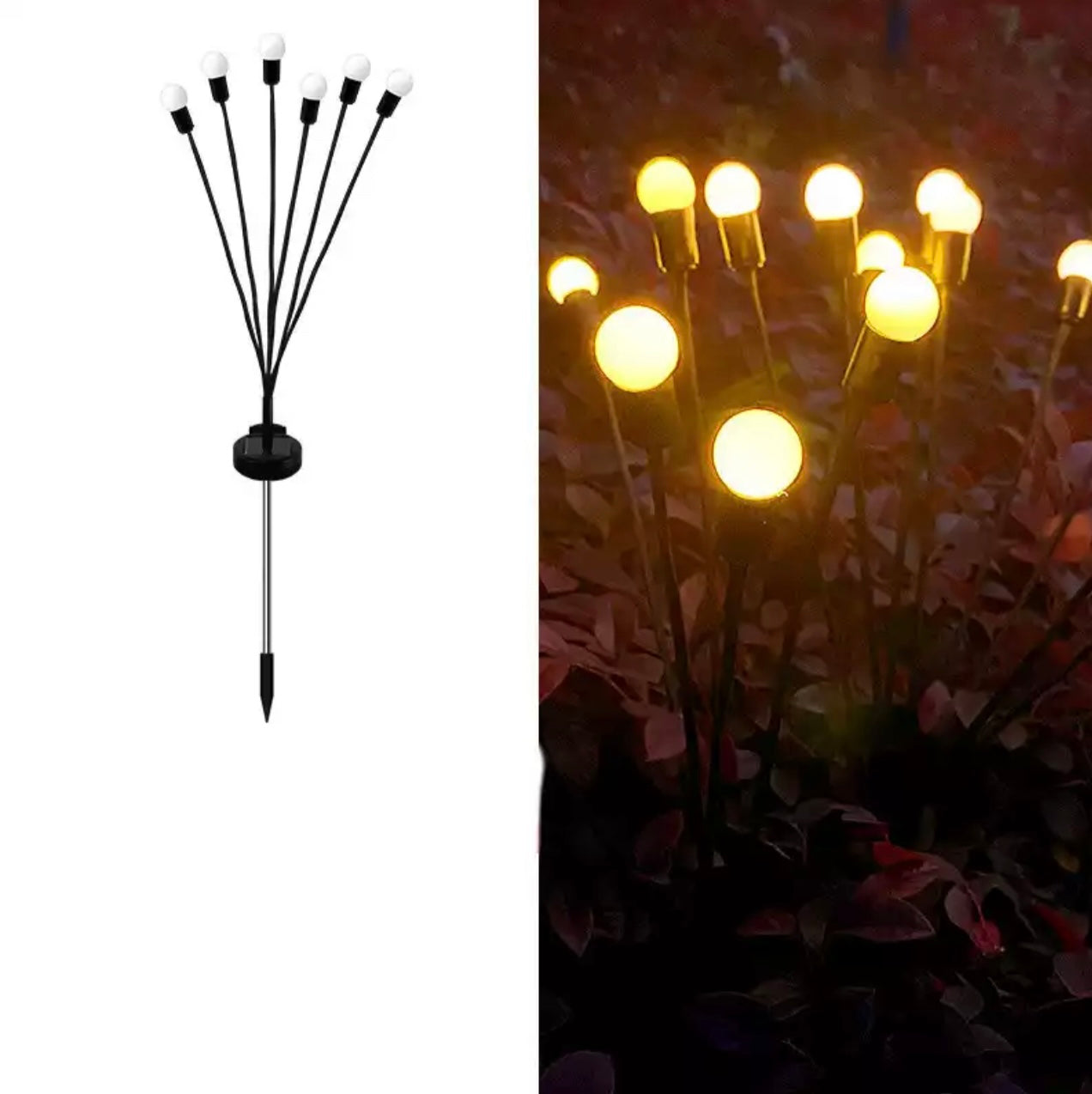 Solar firefly lights